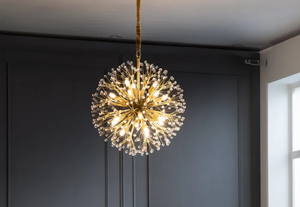 gold globe chandelier